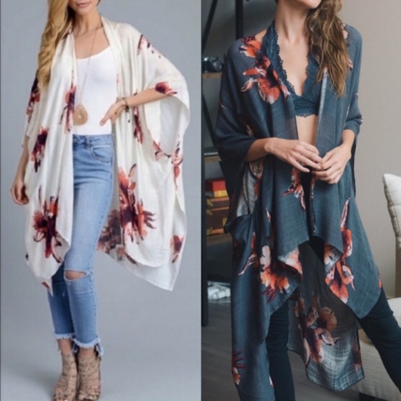 Boho Kimono - BLACK - Picture 3 of 4